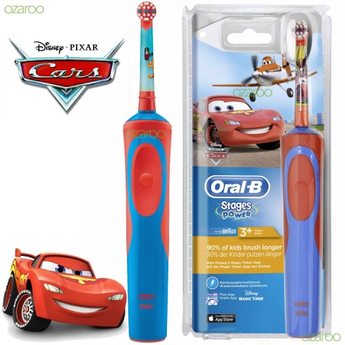 limoen Roeispaan element Oral-B Stages Power Vitality Kids Disney CARS elektrische tandenborstel 3  plus