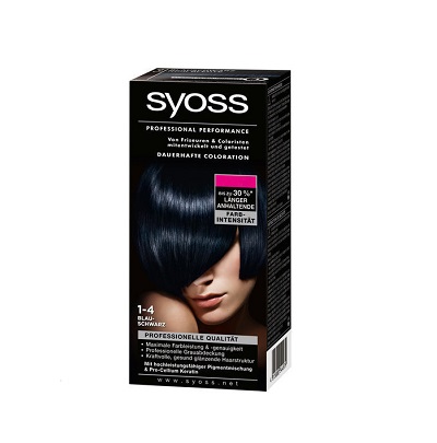 Anzai Soepel eerste Syoss Professional Performance Haarverf 1-4 Blauw Zwart | SY8274